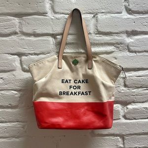 KATE SPADE eat cake for breakfast tote